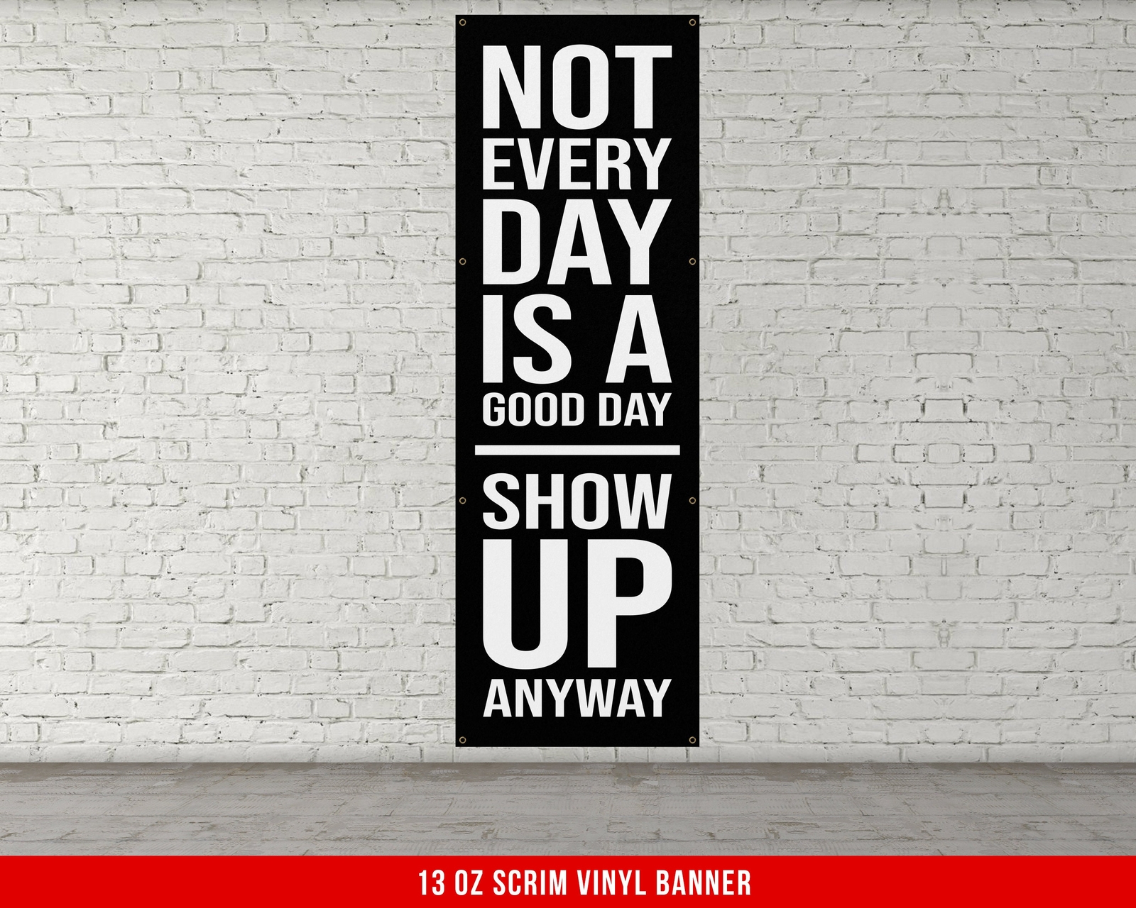 Motivational Gym Banner – Large Quote Wall Art