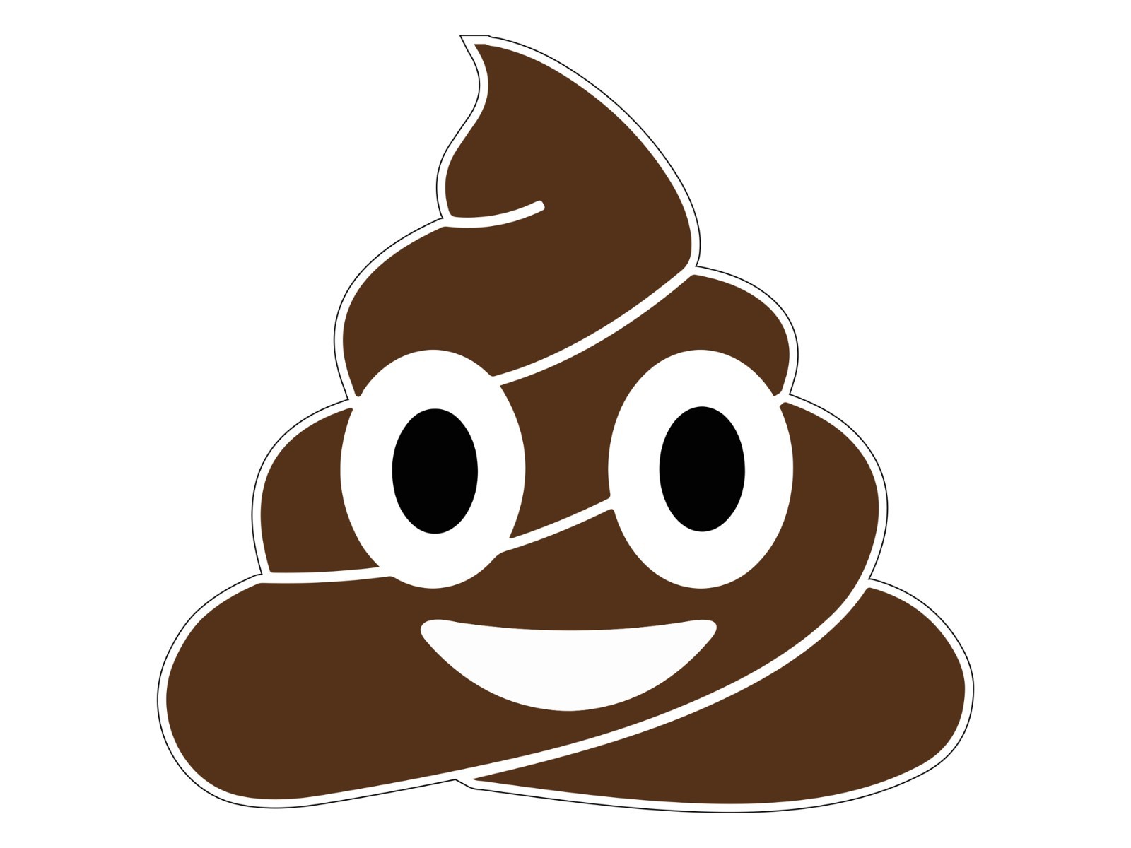 Poop Emoji Funny Indoor Wall Vinyl Decal Sticker 5″-52″