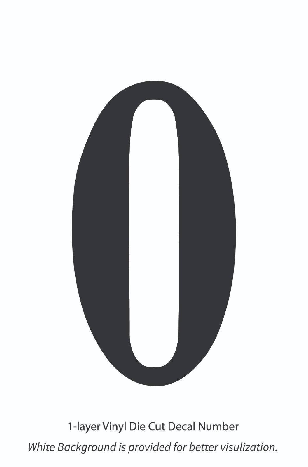 0-10 7″-32″ Big Size Vinyl Die Cut Decal Numbers (Black), 6Yrs Outdoor Film