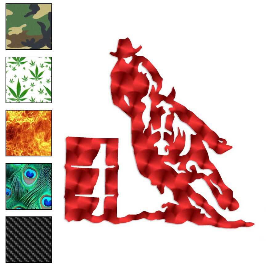 Barrel Race Horse, Vinyl Decal Sticker, 40 Patterns & 3 Sizes, #790