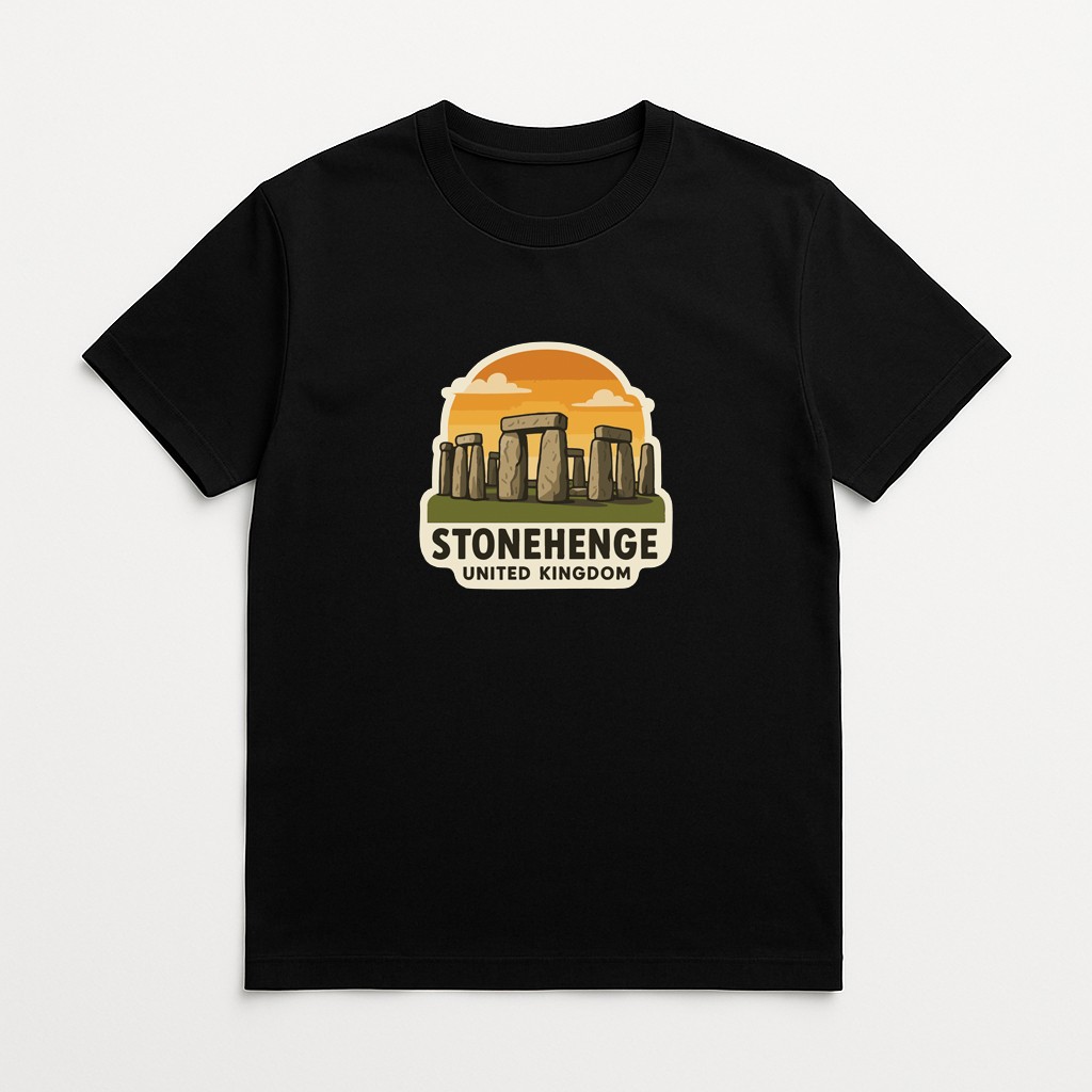 Stonehenge UK Iron On Heat Transfer Vinyl HTV Die-Cut Symbolic Landmark Design