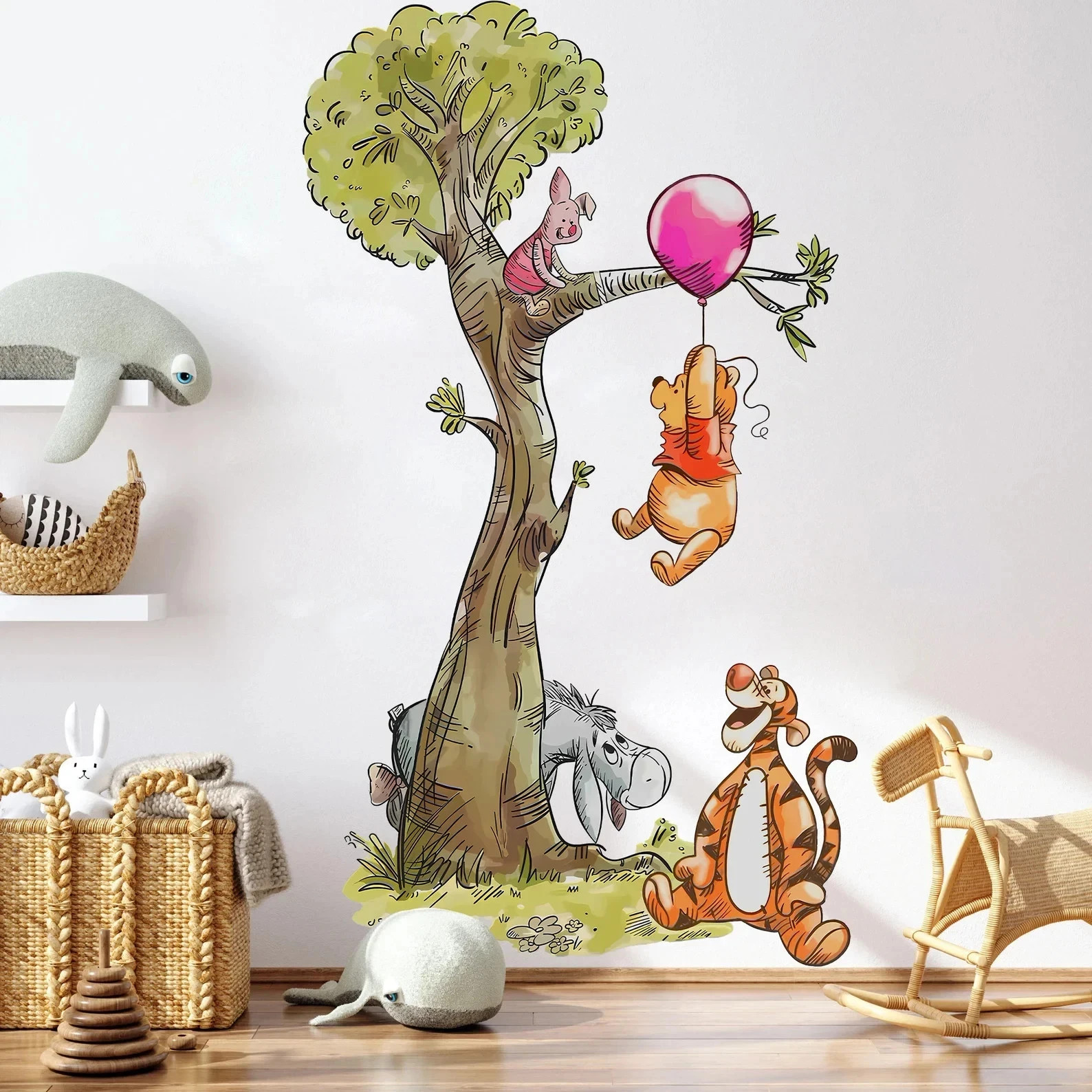 Winnie the Pooh Wall Decal Wall Sticker Kids Room Nursery Piglet Tigger Eeyore