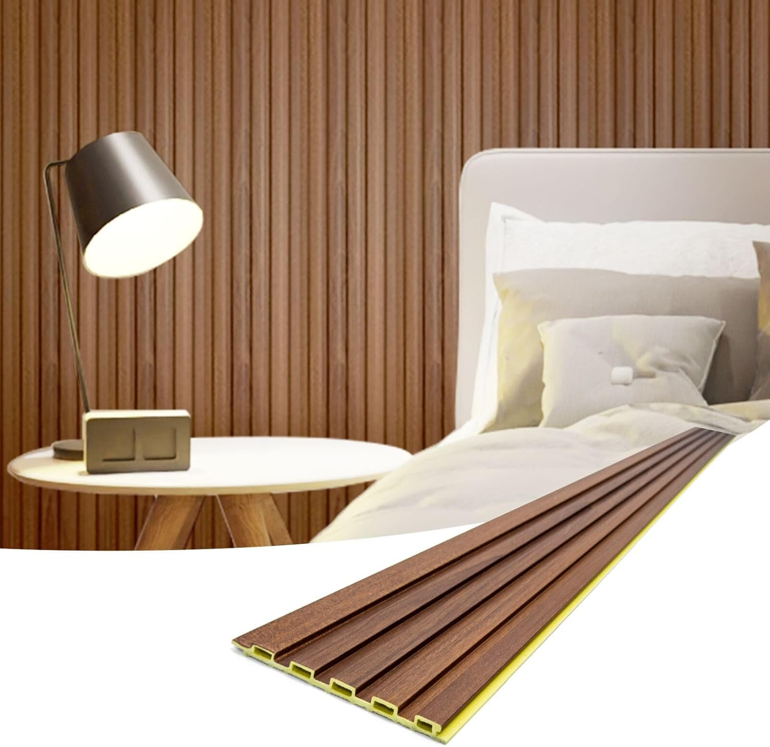 Slat Wall Panels, WPC Soundproof 3D Wall Paneling for Interior Wall Decor, TV Ba