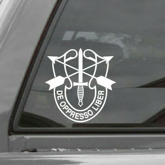 U.S. ARMY SPECIAL FORCES DE OPPRESSO LIBER Vinyl Window Decal