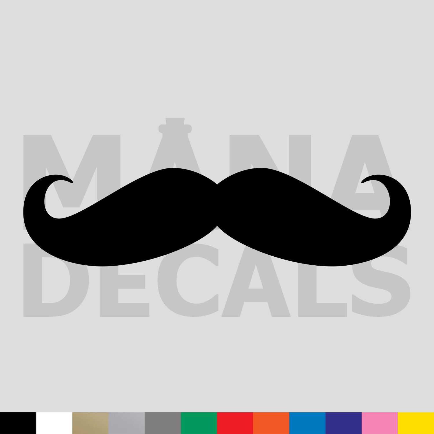 Mustache Decal Vinyl Die Cut Sticker – Stache