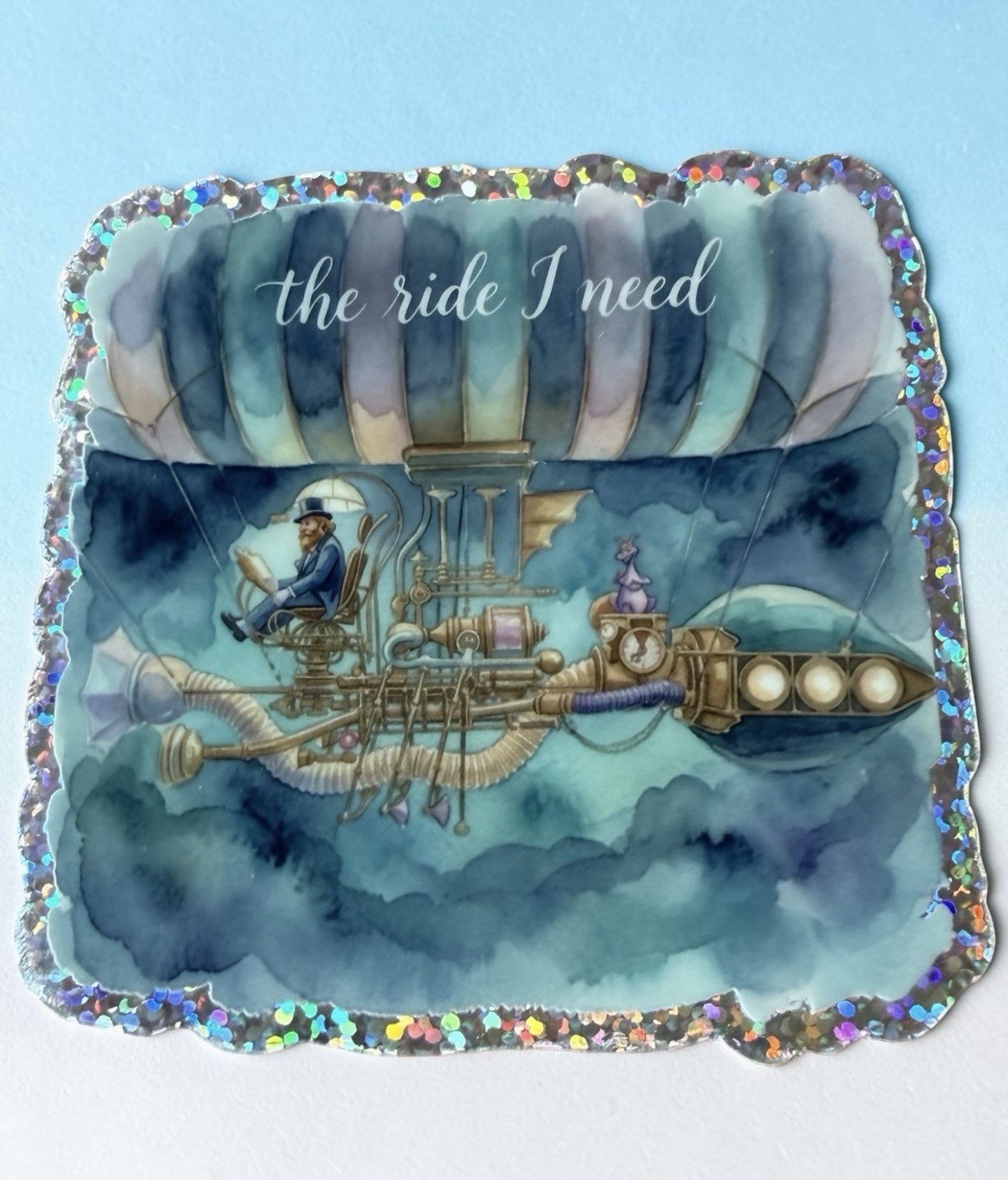 Dreamfinder Figment 3×3 Square Confetti Sticker Made Charleston SC FREE SHIPPING