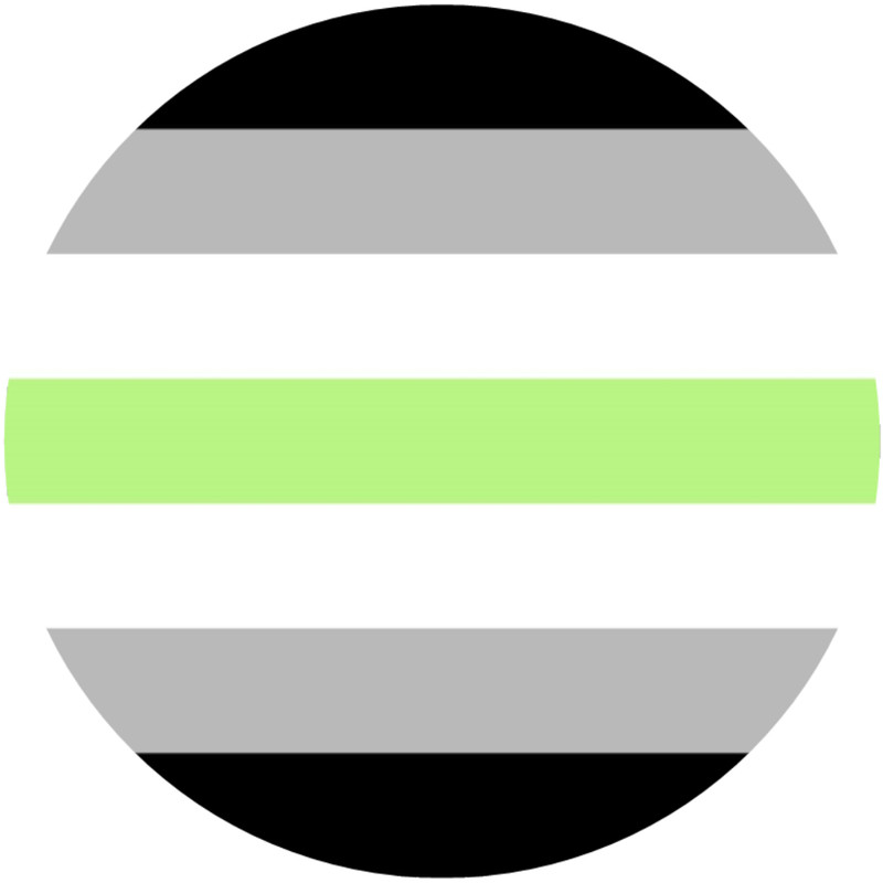 Agender Pride Flag – 3 Pack Circle Stickers 3″ x 3″ – LGBTQ+ Support