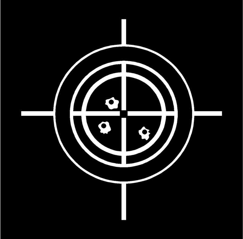 TARGET CROSSHAIRS Vinyl Decal 5″ x 5″ (11 Colors) SD