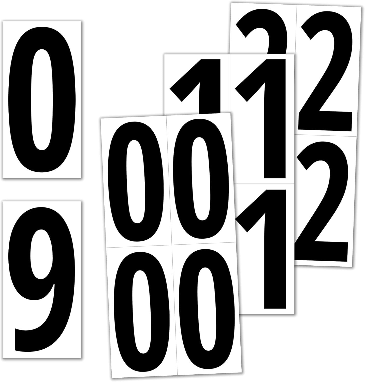 6 Inch, Vinyl Numbers Stickers, Large Stick on Numbers – Black, 40 PCS | 0-9 Sti