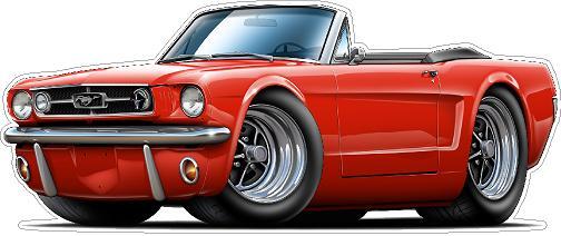 Wall Decal Compatible with 1965 Ford Mustang 289 Convertible Boys Room Garage