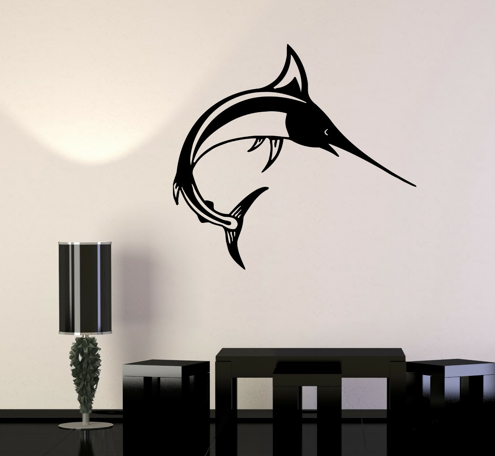 Wall Decal Swordfish Animal Fish Ocean Sea Fishing Hobby Vinyl Sticker (ed1452)