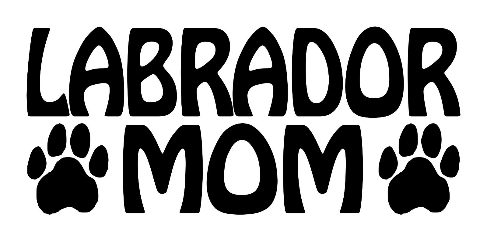 LABRADOR MOM Vinyl Decal Sticker Paw Prints Chocolate Yellow Black Lab Retriever