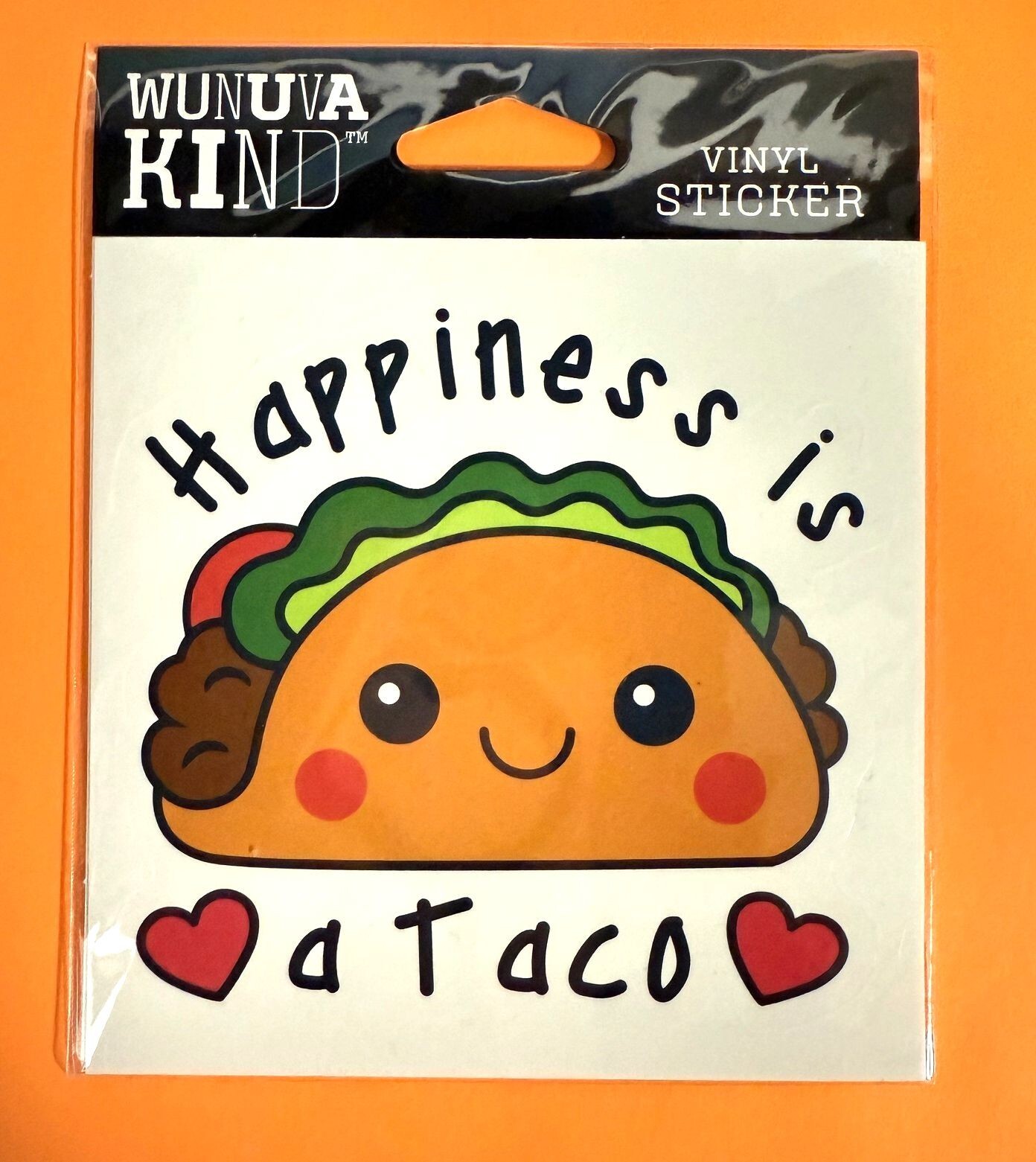 HAPPINESS IS A TACO 4″ VINYL DECAL STICKER FREE SHIP