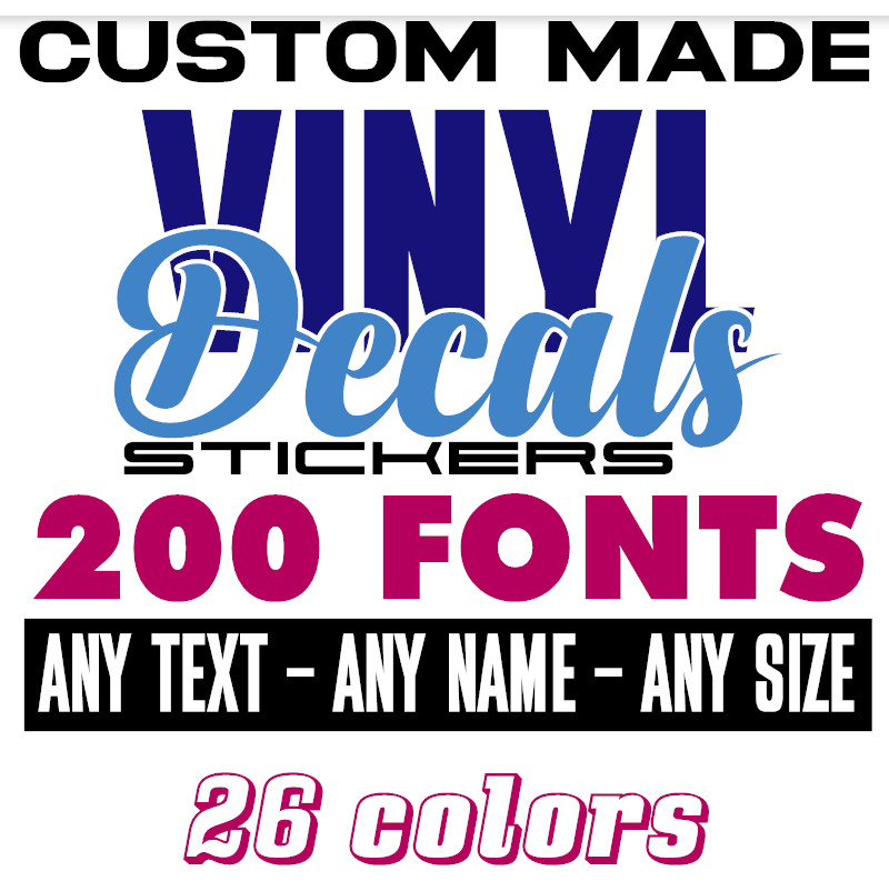Custom Text Vinyl Lettering Sticker Decal Personalized – ANY TEXT ANY NAME {c21