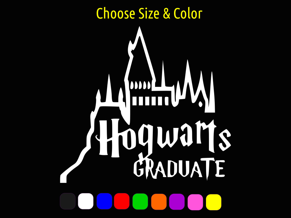 HOGWARTS GRADUATE Harry Potter Vinyl Window Decal Sticker CHOOSE SIZE COLOR