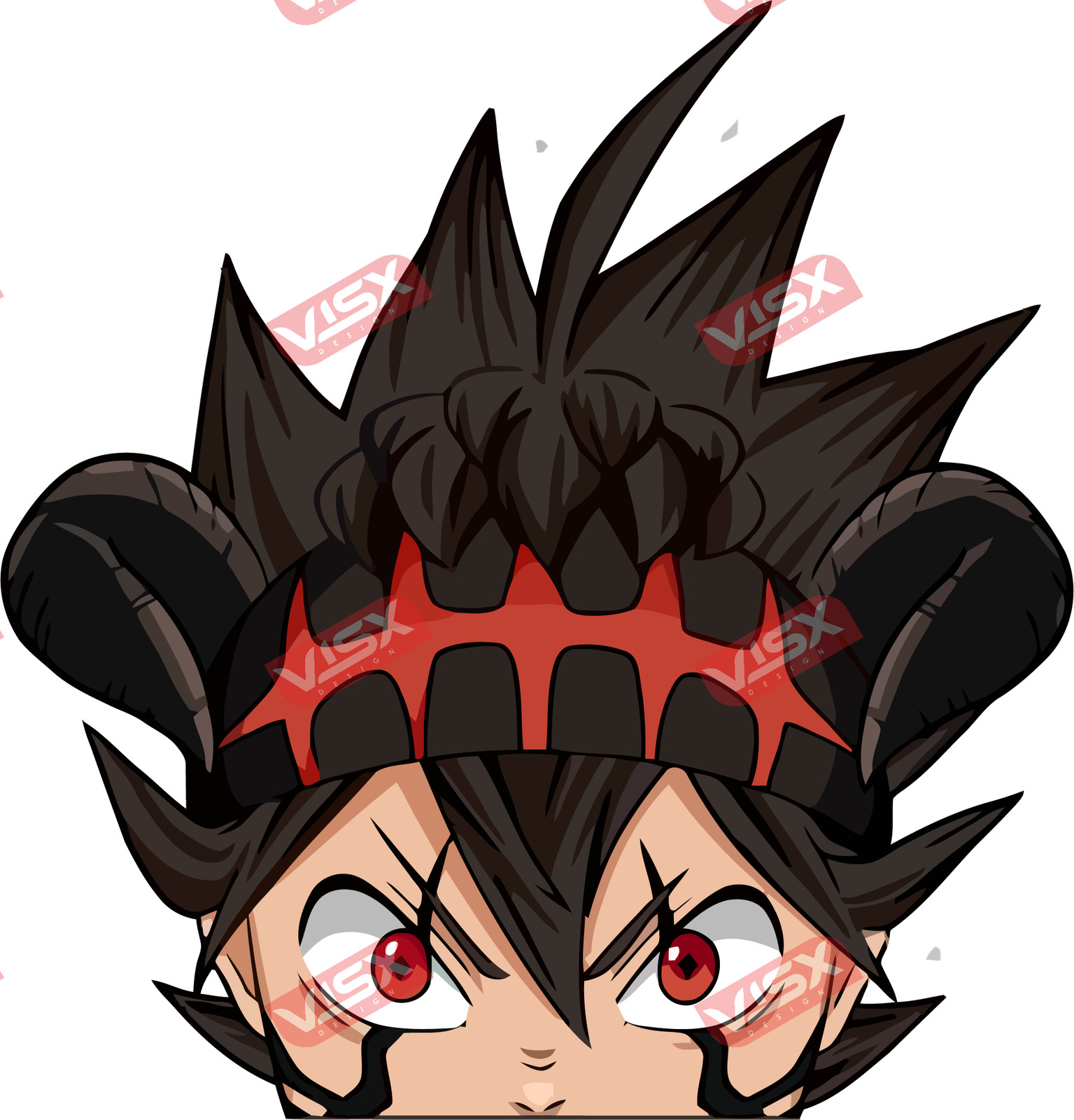 Asta Black Clover Peeker Decals Auto Car Sticker Window Anime Vinyl Durable