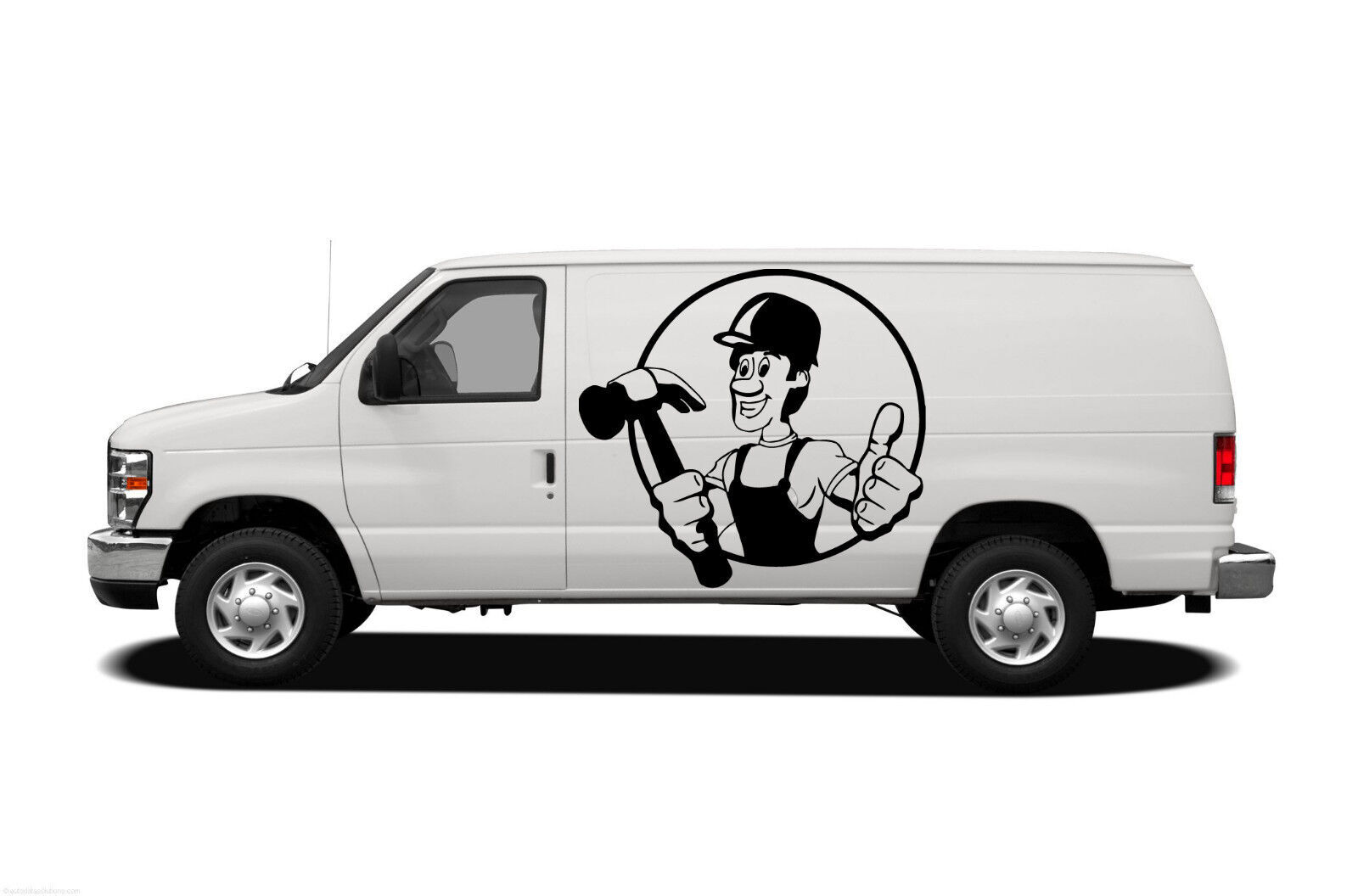Construction Business Handyman Left Right Side Vinyl Sticker z709 22.5×25 in W