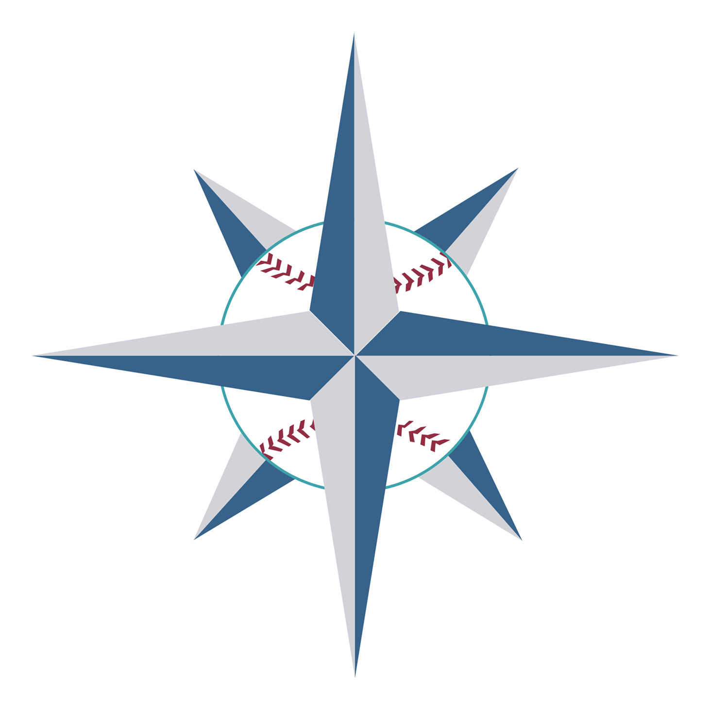 Seattle Navy Teal Baseball Weather Resistant Vinyl Sticker/Decal 05