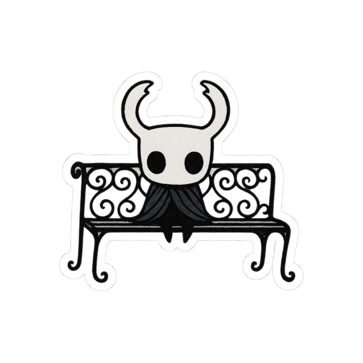 Hollow Knight Bench Sticker | Charming Pixel Art Decal