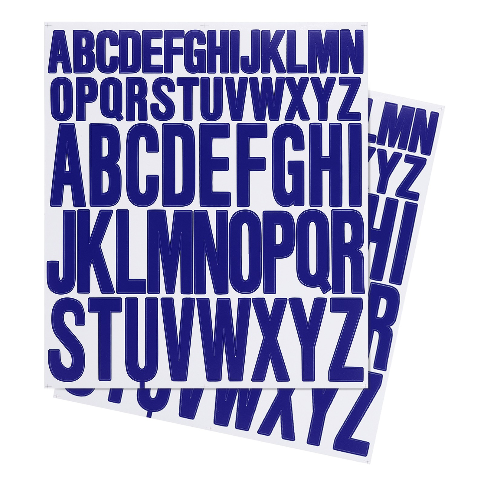 12 Sheets Letter Stickers 1 Inch 2 Inch Self Adhesive Alphabet Sticker Blue