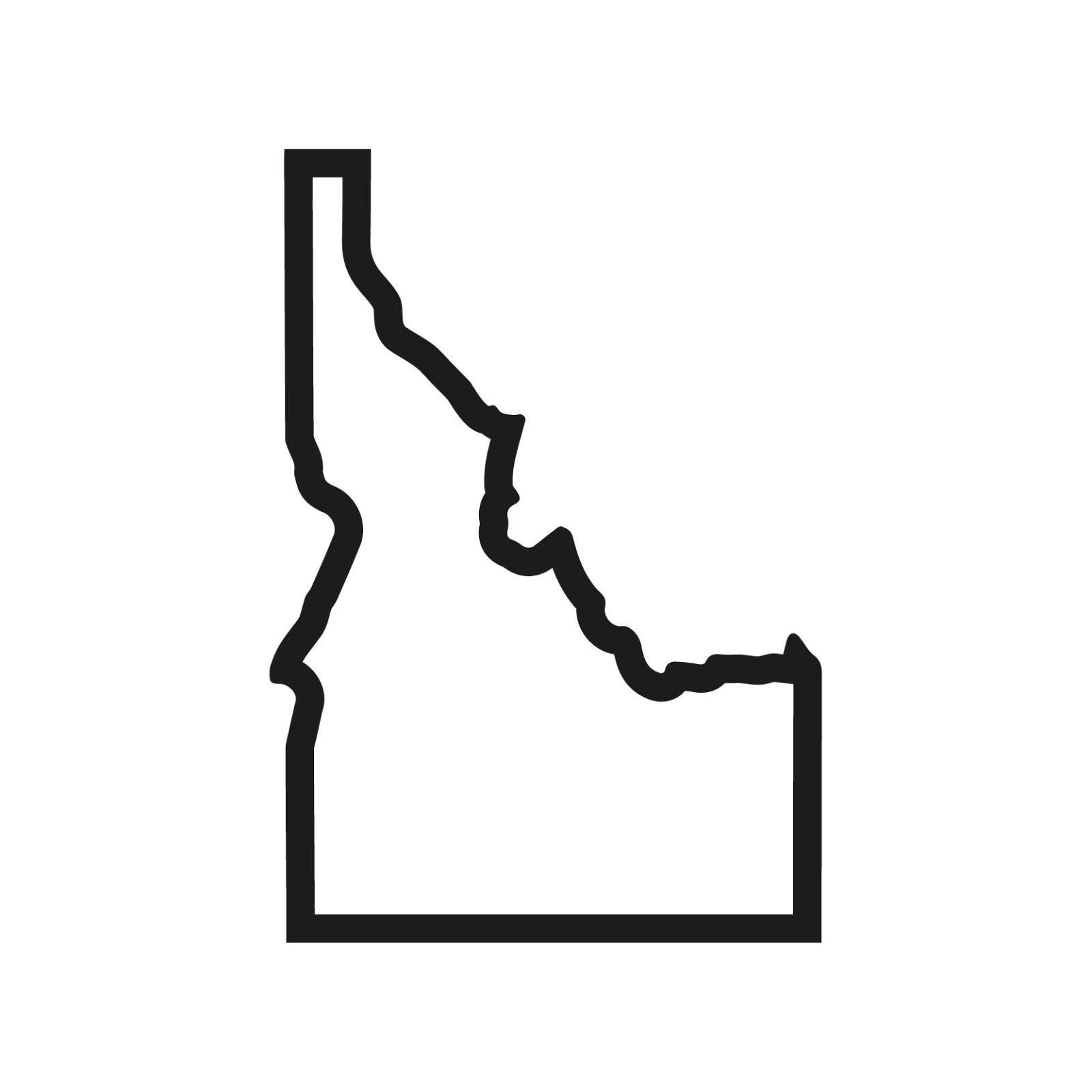 Idaho Outline Vinyl Decal Hallow State Line shape sticker