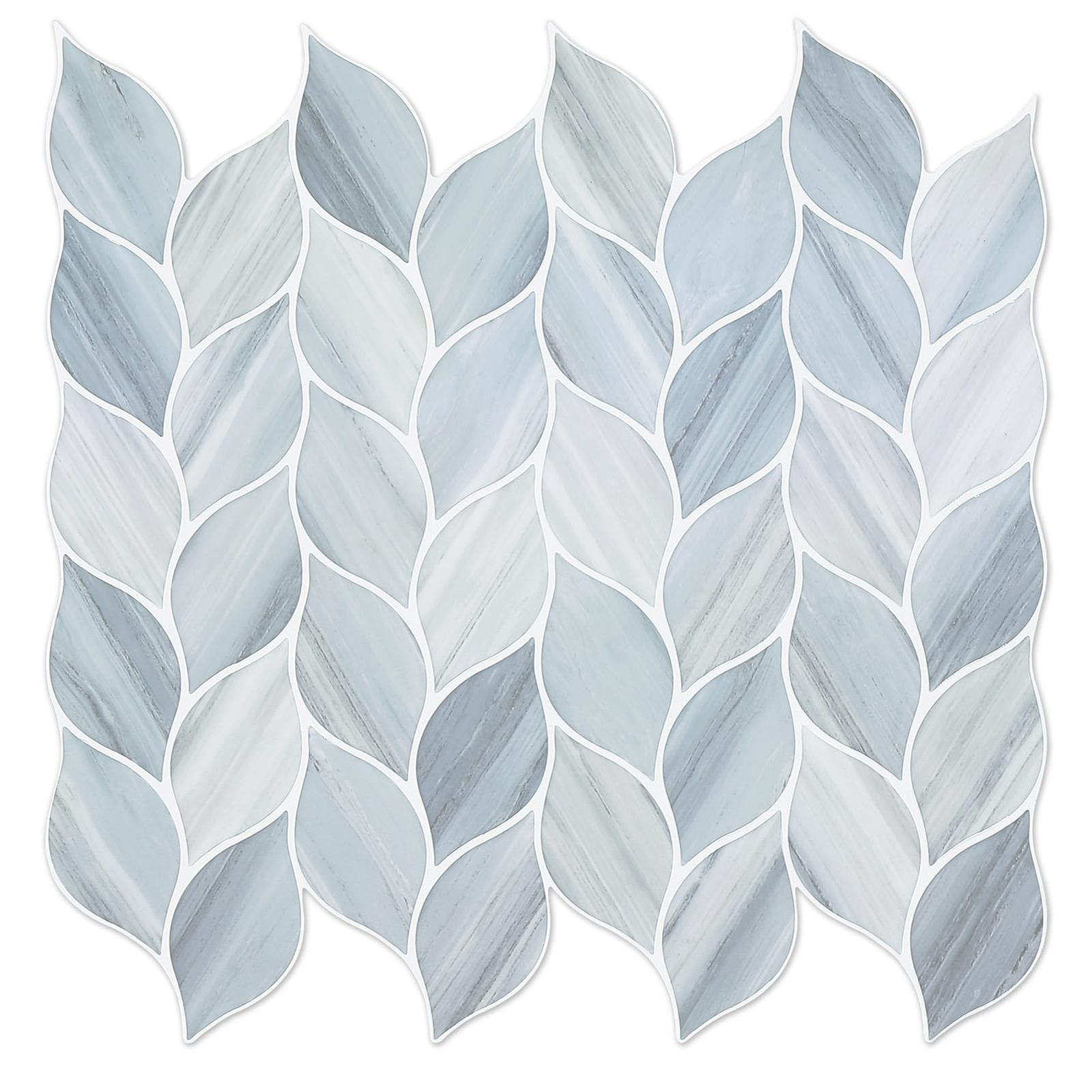 10 Pcs Vinyl Leaf Peel and Stick Tile for Kitchen Backsplash, Premium -Adhesi…