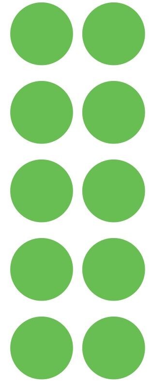 1.5″ Lime Green Round Label Dots Stickers Color Coding Inventory 1.5 Inch Dot