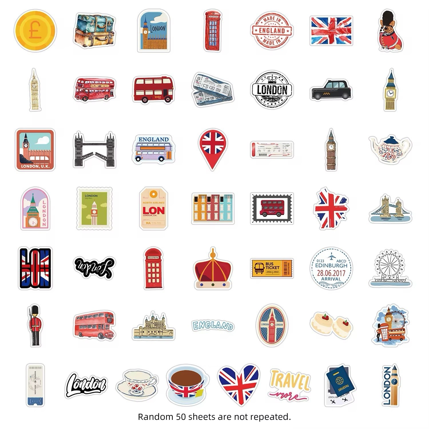 20 Random British Travel Tourist Stickers Culture Decals London Free Shipping!