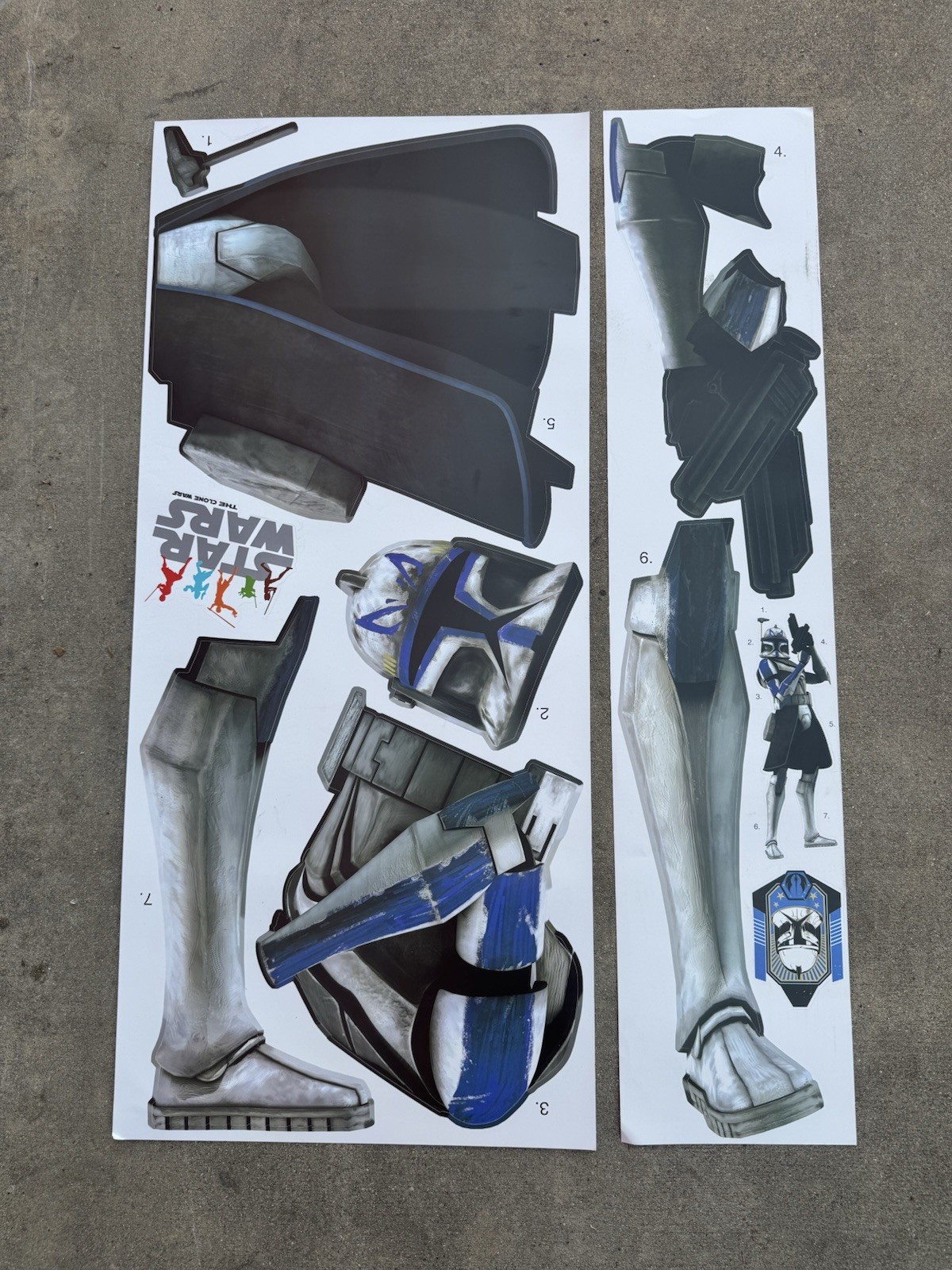 Star Wars Movie Clone Wars Decor Captain Rex Commander Giant Wall Decal Sticker