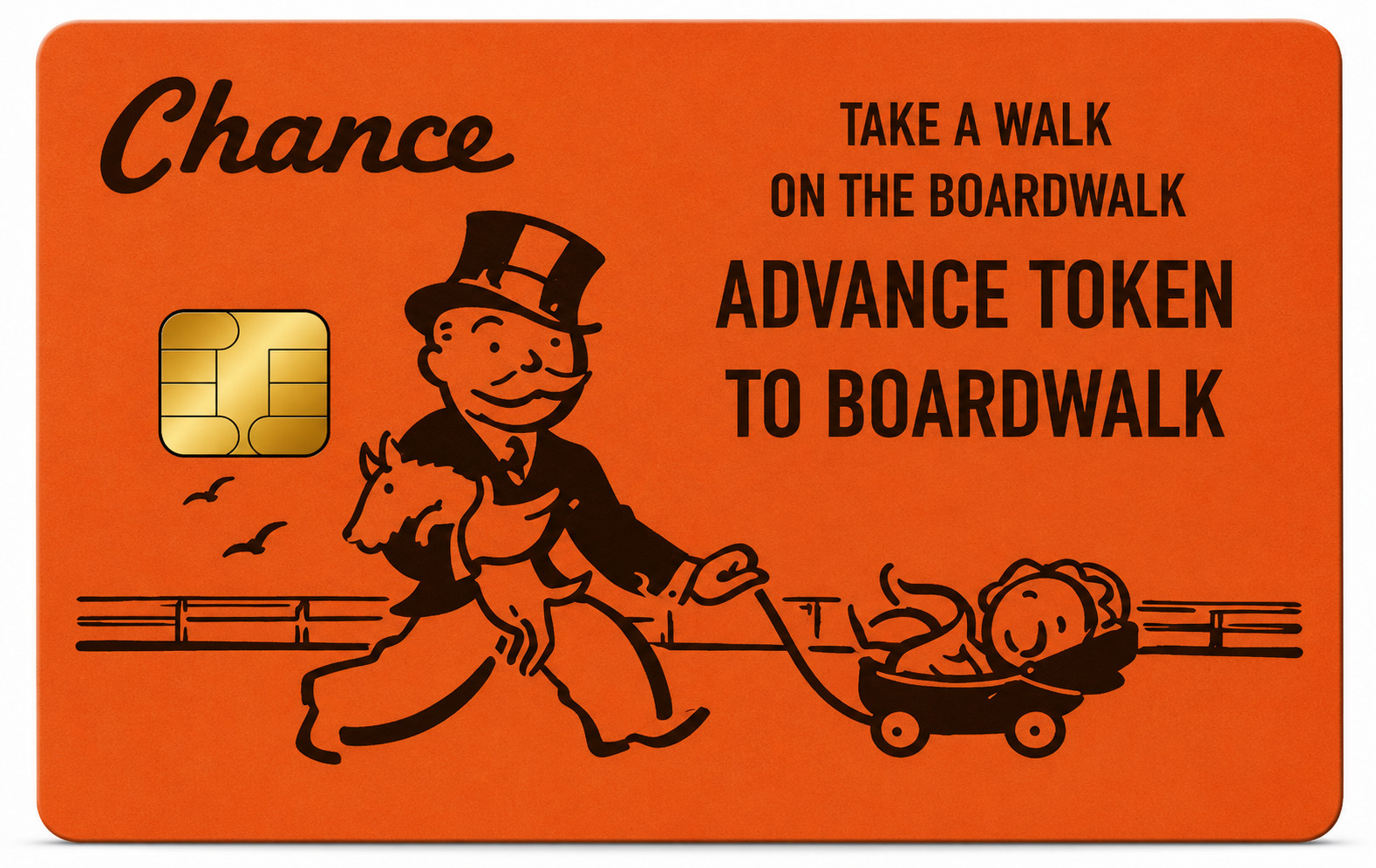 Funny Monopoly Boardwalk Ticket Credit Card Cover Sticker Debit Card Skin