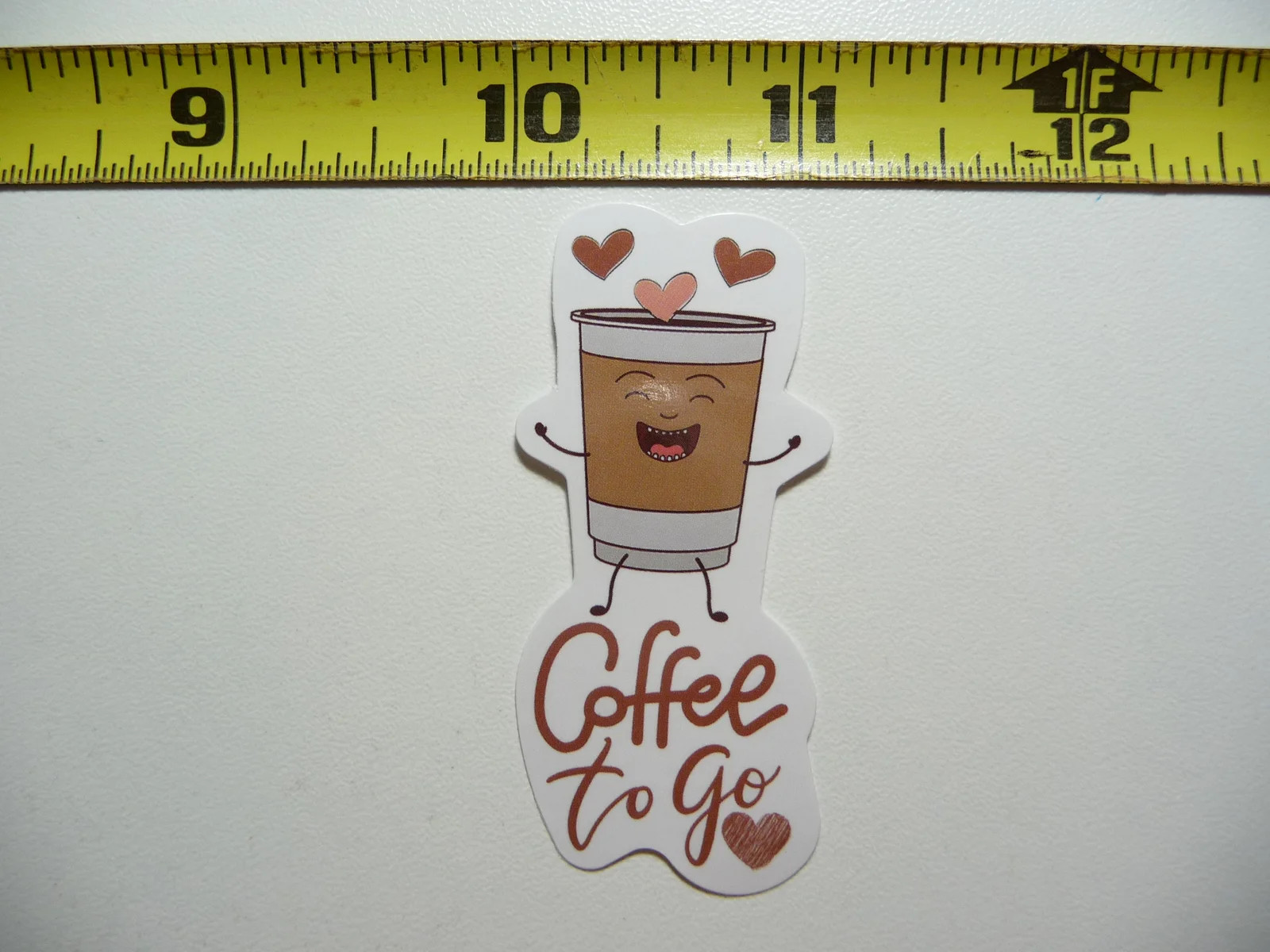 HAPPY COFFEE TO GO SMALL STICKER DECAL BEVERAGE MORNING WAKE UP FUN