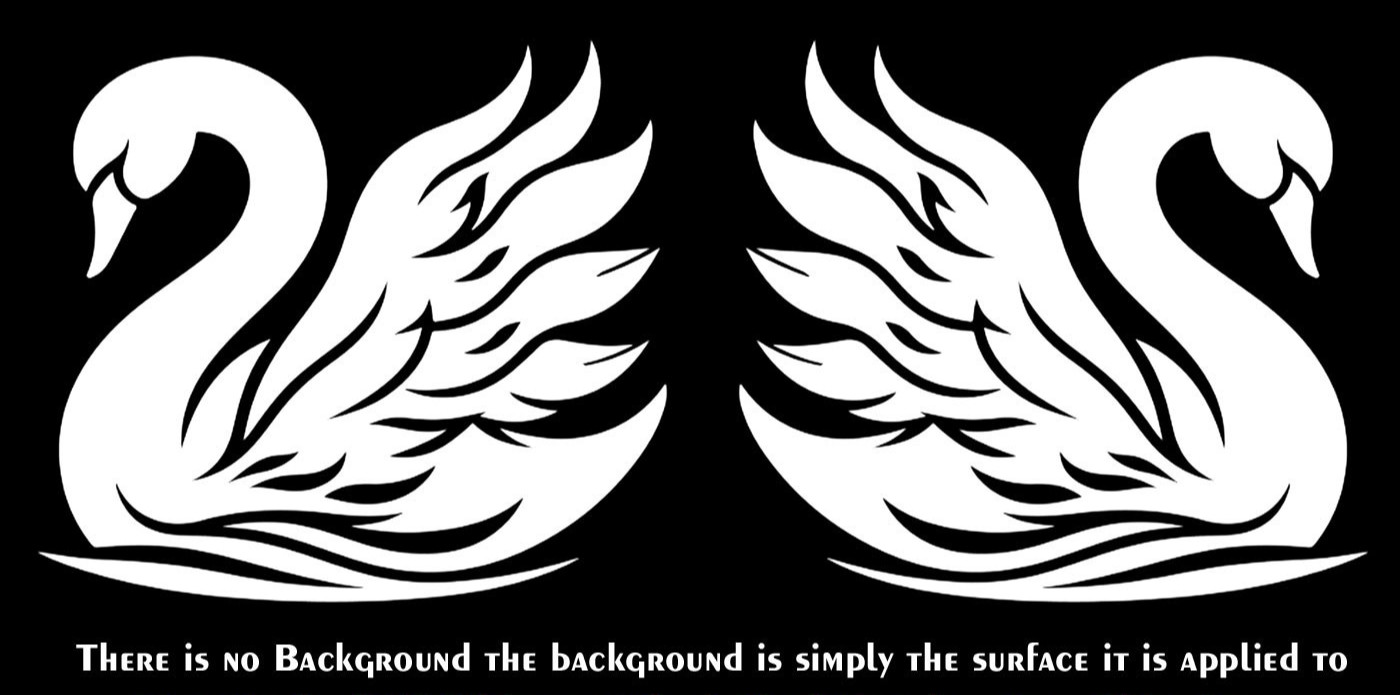 Swan Silhouette Two Pk 5″ Vinyl Decals Car Window Laptop Tablet Any Flat Surface
