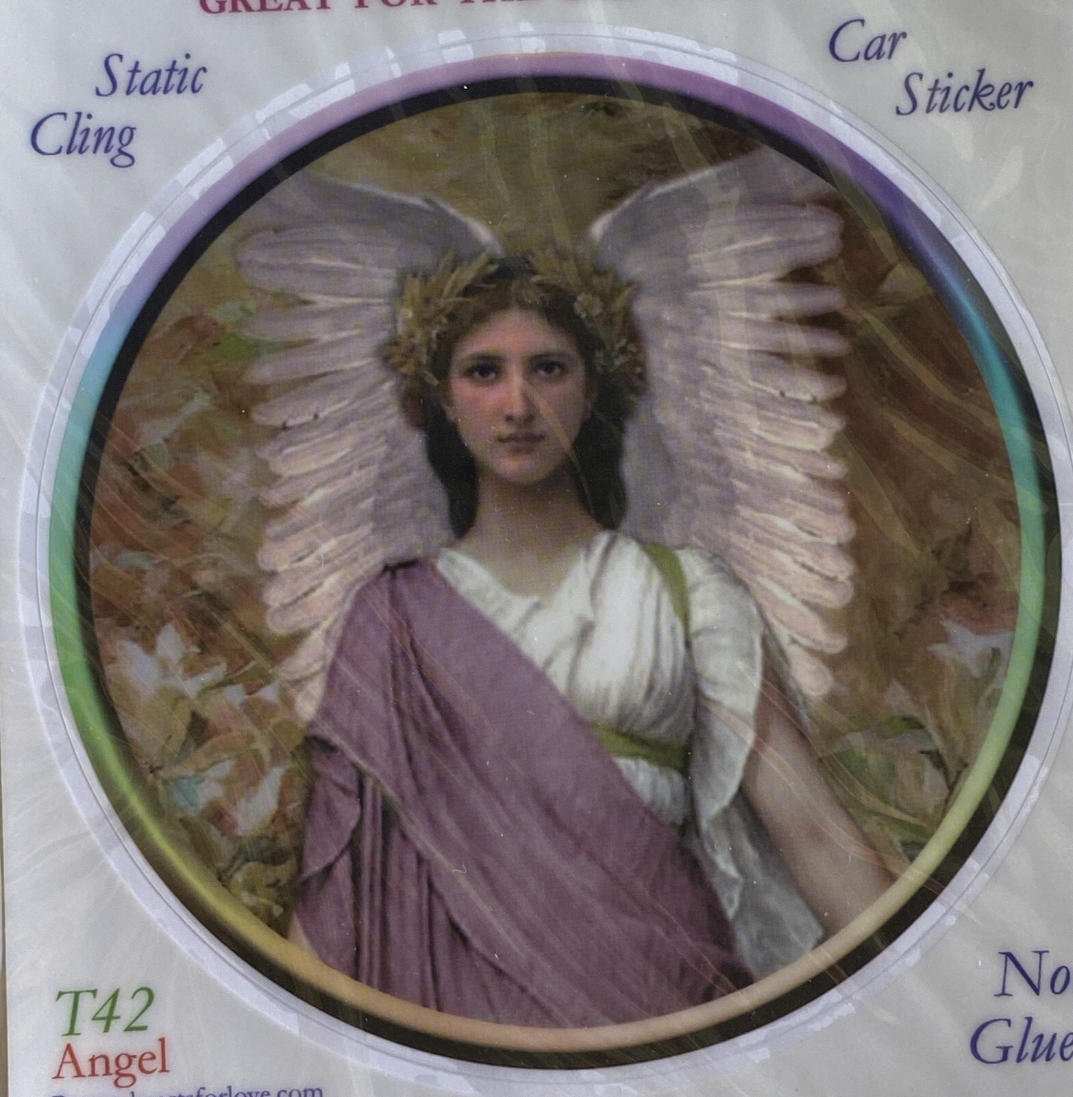 Angel T42 Jesus Religious Sticker Static Cling Transparent Car Window Gift