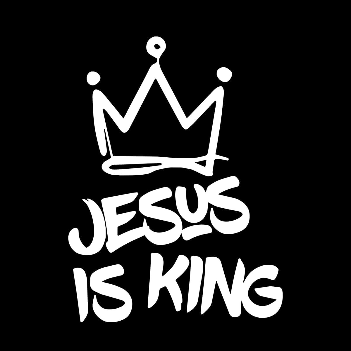 Jesus is King 6″ x 4.5″ Sticker Vinyl Decal