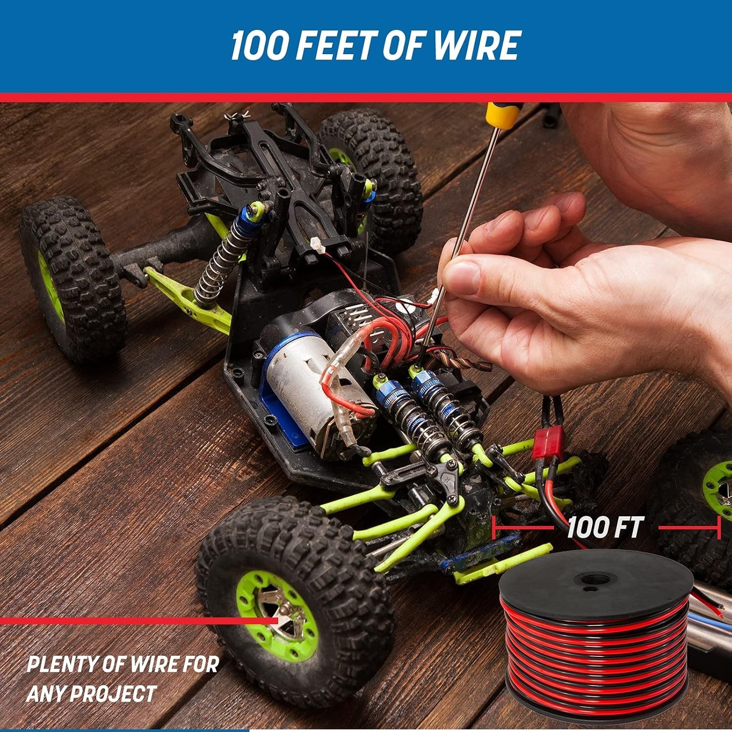 16 Gauge Wire 100ft Oxygen Free, OFC Pure Copper Electrical 12v Low Voltage Spea
