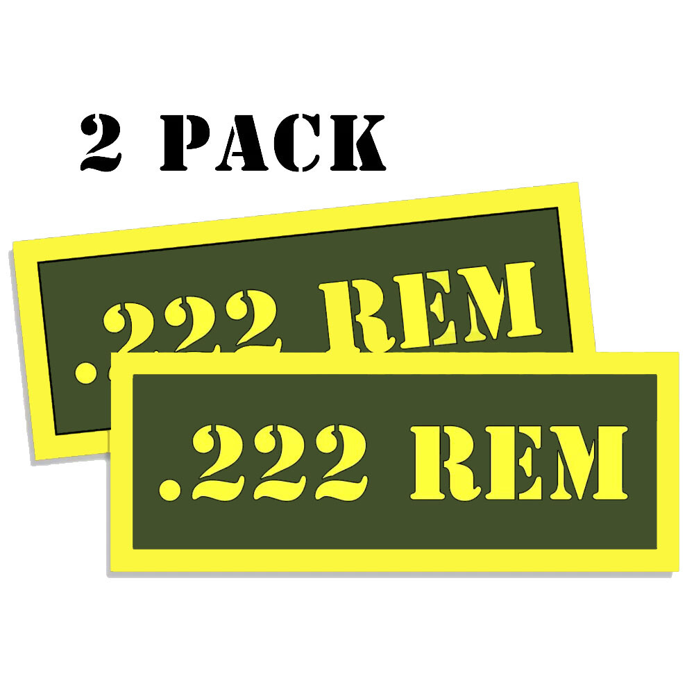 222 REM Ammo Can Label Stickers Decal Ammunition (2 pack)