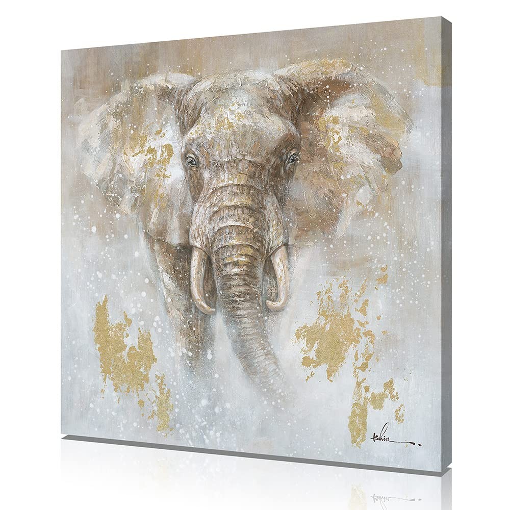 African Elephant Wall Decor Printing Painting Elephant Canvas Wall Art Decora…