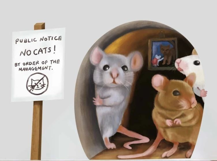 3D Wall Sticker Realistic Mouse Wall Sticker Miniature Mouse Hole Decal Mural