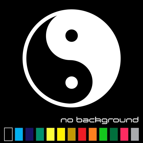 Yin Yang Sticker Vinyl Decal – Taijitu Chinese Symbol Ying Yan Car Window Wall