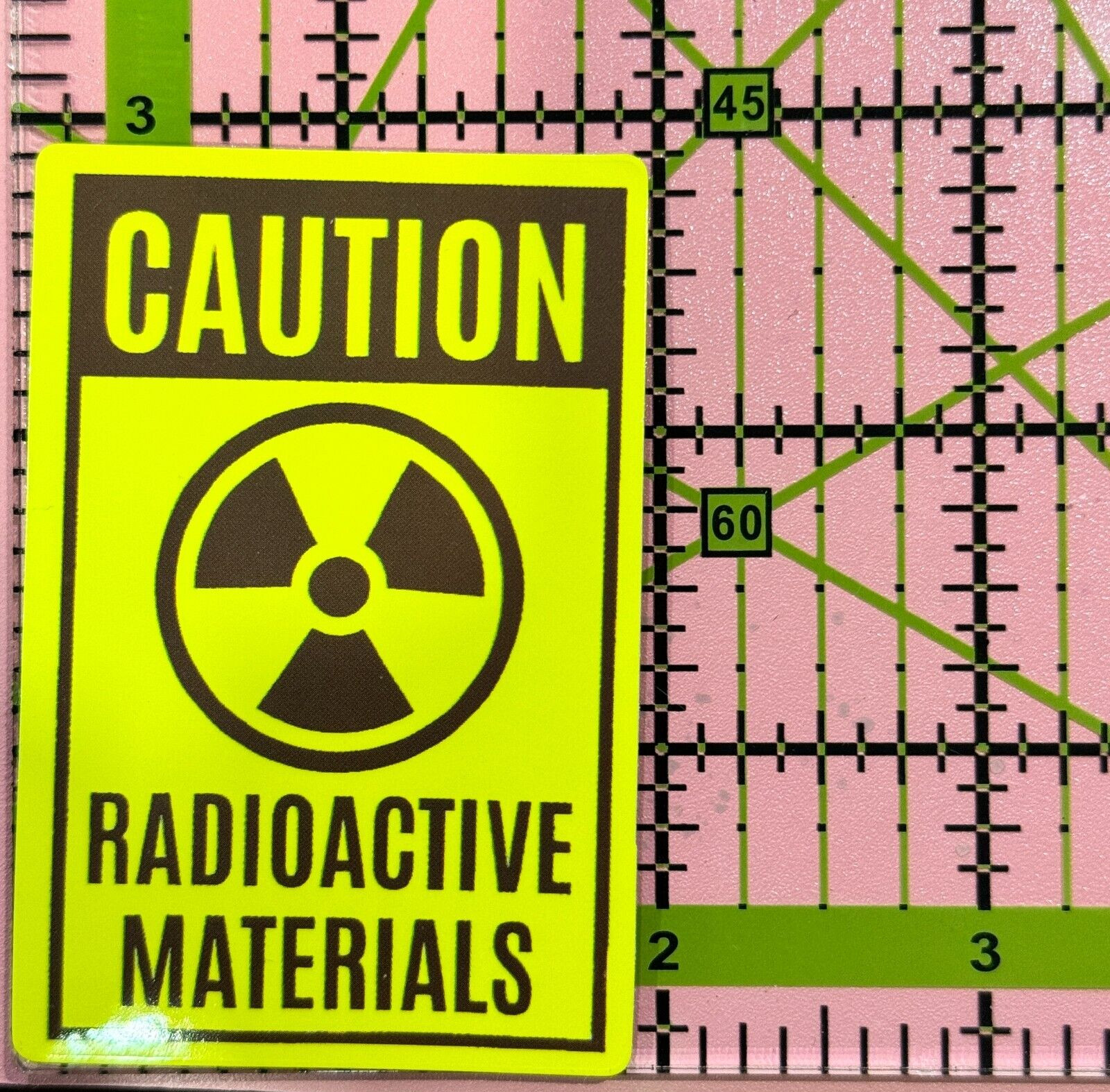Warning Sticker: Caution : Radioactive Materials – Vinyl Decal Sticker Bomb