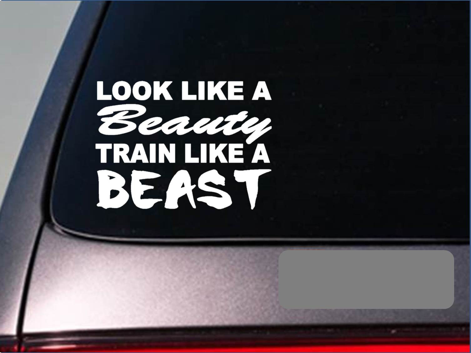 Look like a beauty sticker gym weightlifting fat burner window laptop 6″ *E209*