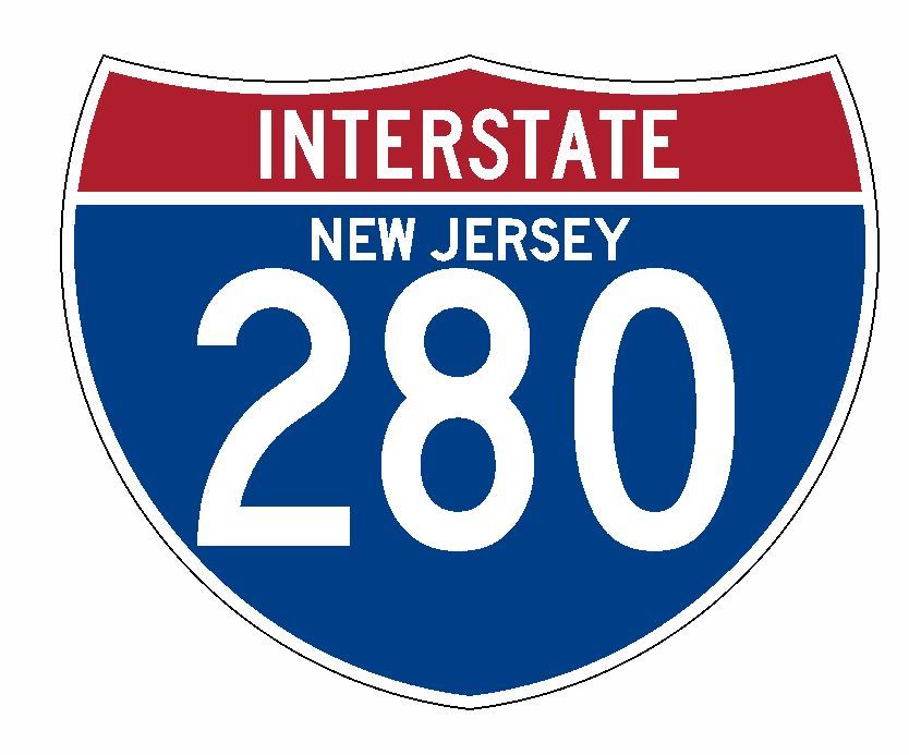 Interstate 280 Sticker R2094 New Jersey Highway Sign Road Sign