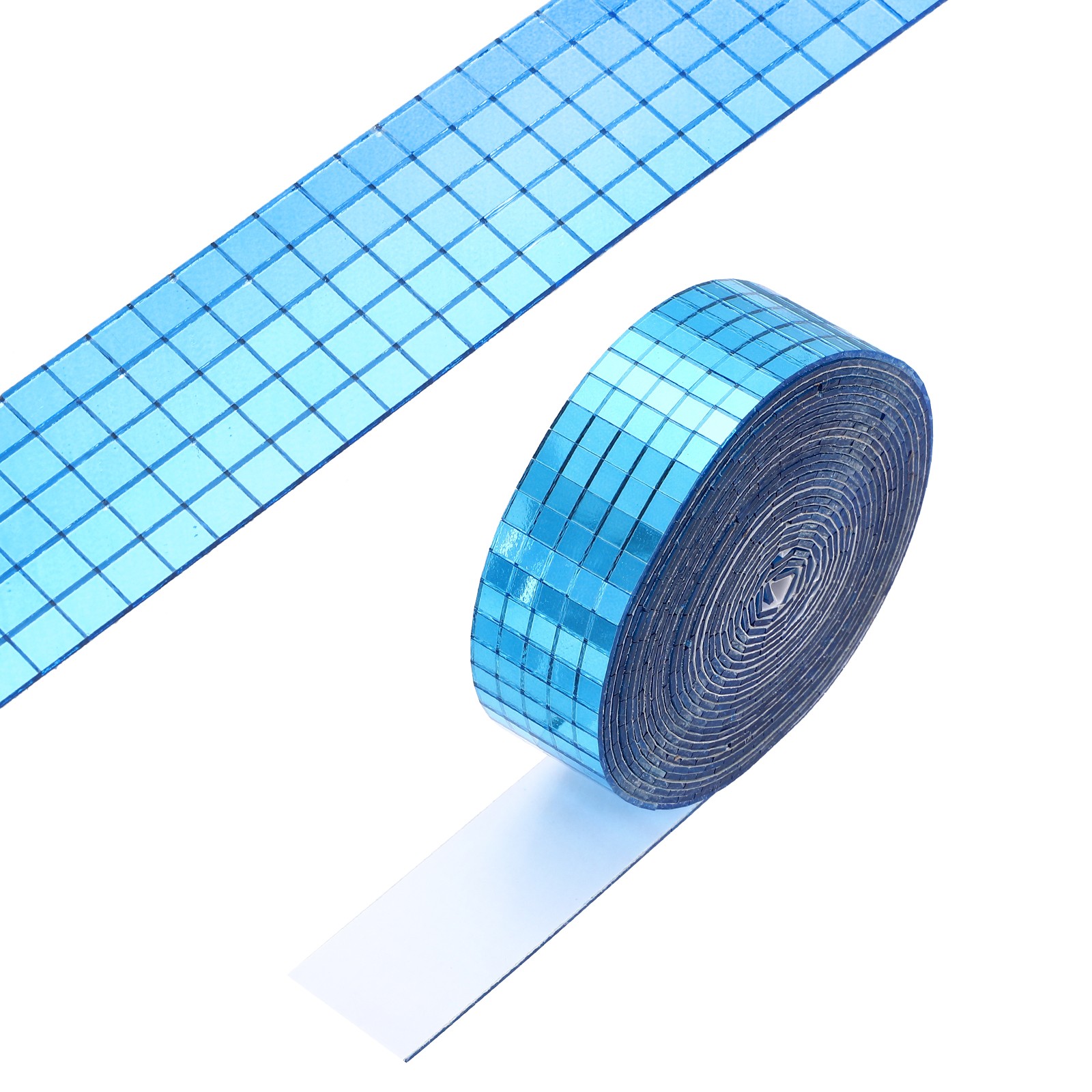 5x5mm Self Adhesive Mirrors Mosaic Tiles, 3600 Pcs Mosaic Sticker, Light Blue