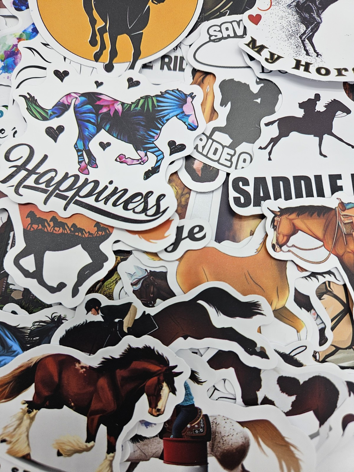 50 pcs Horse Stickers Equestrian Sport Decals DIY Crafting