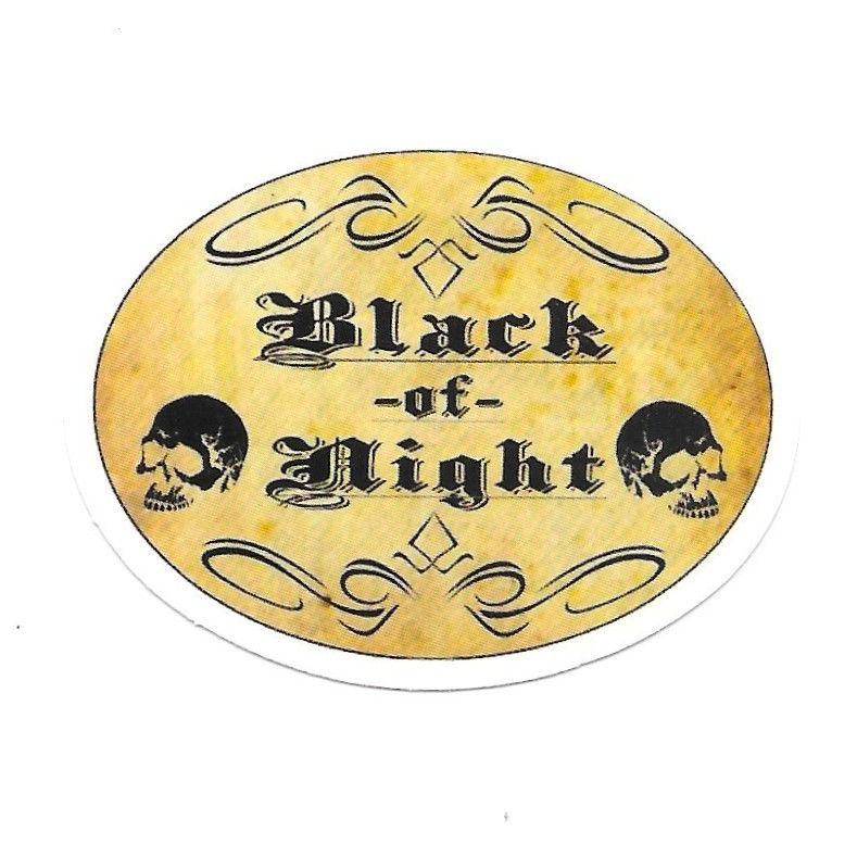 Black of Night Sticker Skull Gothic Apothecary Vinyl Die Cut Journal Decal Oval
