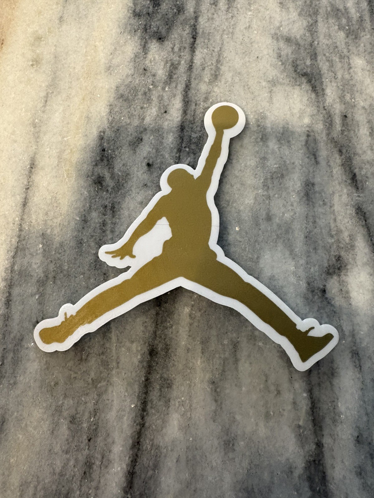 Air Jordan Jumpman Gold Logo Sticker Decal 3″ – Came with Shoes – FREE SHIPPING!