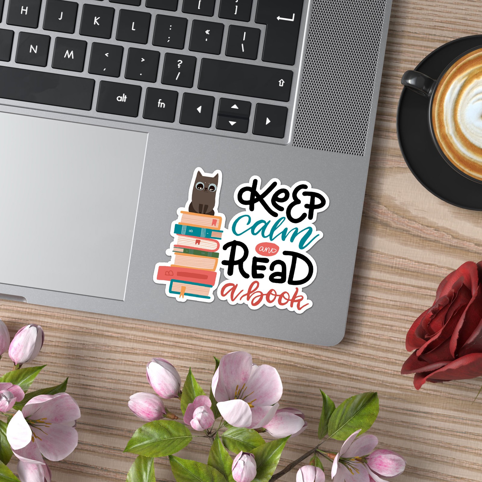 Keep Calm Read Book – Vinyl Decal Sticker – Car Window Laptop – ebn7697