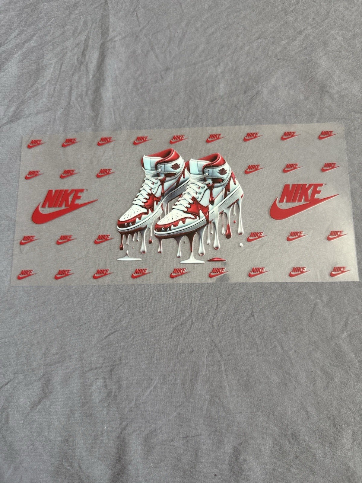 New Red Air Jordan UV DTF Transfer Sticker Wrap DIY Bottles Cup