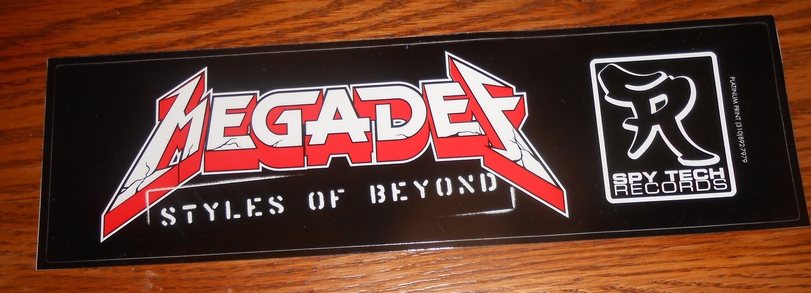 Megadef Styles of Beyond Bumper Sticker Promo 10×3 Large Megadeth