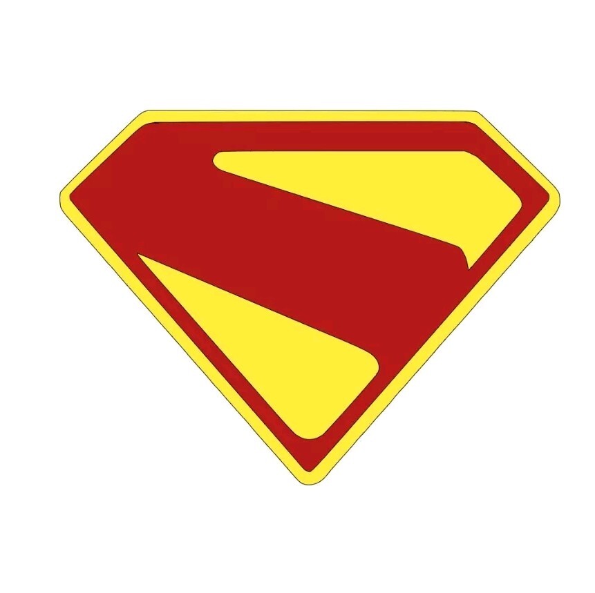 Diecut Vinyl SuperMan LOGO Decal Sticker Comic Colored BatMan Marvel 6×4.5 Inch!